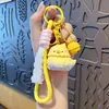 Llavero original de pareja de pájaros de resina para mujer, lindo llavero de loro de peluche para coche, teléfono y bolso