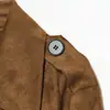 Comércio exterior transfronteiriço 2026 novo estilo europeu e americano outono trench coat de camurça sintética com cinto top 4968028