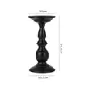 Suporte de Vela Retrô Estilo Americano, Suporte de Vela de Arte em Ferro Preto, Decoração de Atmosfera para Mesa de Jantar, Pedestal para Vela de Aromaterapia