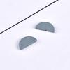 Pendientes coreanos retro hechos a mano DIY, de madera, semicirculares, con clip para las orejas, accesorios para mujer