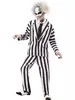 Fantasia de Halloween do Arcanjo Fantasia COS Cosplay do Filme Beetlejuice Terno Listrado