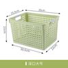 Cesta de Almacenamiento de Plástico Rectangular Organizador de Bocadillos y Juguetes de Escritorio Caja de Almacenamiento Caja de Almacenamiento de Frutas Estilo Japonés