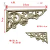 Tallado en Madera Dongyang Estilo Europeo Flor de Esquina Muebles de Madera Maciza Puertas de Gabinete Pared de Fondo de Armario Piezas de Flor Decoración de Flor de Madera Cableado