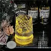 Vaso Rotatorio de Cristal Luminoso Creativo para Whisky para Uso en Casa, Vaso de Cerveza de Alta Gama, Vaso para Licores para Aliviar el Estrés, Vaso Giratorio
