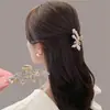Pinza Pequeña con Forma de Oreja de Conejo para Mujer, Pinza para el Cabello de Alta Gama con Perlas y Pedrería, Accesorio para el Cabello para Recogido de Media Melena en la Parte Posterior de la Cabeza, Pinza Tiburón