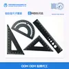 Regla de Aleación de Aluminio Set de Reglas Metálicas Set de Reglas para Estudiantes de Primaria y Secundaria Regla Transportador de Placa Triangular Negra