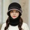 Moda de invierno gorro de lana grueso y cálido con forro polar para ancianos para mujeres, mamá, sombrero para mediana edad y ancianos