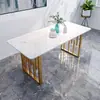 Mesa de Jantar e Cadeiras em Rocha Combinação Elegante para Apartamento Pequeno Mesa Moderna Simples Mesa Retangular de Mármore Nórdico Celeb da Internet