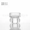 Portavelas Pequeño Transparente Engrosado Estilo Europeo Varilla Hexagonal para Insertar Mesa de Comedor Velas Largas Velas Perfumadas Fiesta de Bodas