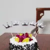 Birthday cake scene card insert love birthday cake five-pointed star PU flag decoration cake scene supplies