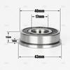 Rodamiento de Brida en Miniatura F6000Zz F6005Zz F6200Zz F6202-2Rs Rodamiento de Copa con Brida