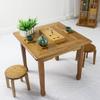 Mesa de jantar de bambu mesa de jantar simples mesa de xadrez mesa de chá mesa de chá madeira maciça doméstico pequeno apartamento mesa quadrada retangular