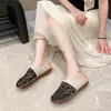 Novas Mules Tecidas Vazadas de Fundo Plano Casuais para Mulheres Verão 2026 wish