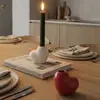 Ornamentos Europeus e Americanos Simples de Cerâmica em Formato de Coração para Velas Decoração de Mesa Romântica para Dia dos Namorados Café Bar Ktv Adereços
