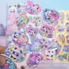Ytpp Dibujos Animados Lindos Kapi Bara Pegatinas 3D Infantiles Panda Agitar Adhesivo Activado por Agua Pegatinas Decorativas para Diario