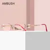 Gafas de Prescripción sin Marco Ambush para Mujer Se Pueden Personalizar con Lentes Graduados, Titanio Puro Ultraligero, Nuevo Modelo de Moda 2024, Bloqueo de Luz Azul