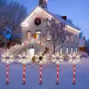 Nova Luz de Natal LED Floco de Neve Estrela de Cinco Pontas Muleta Luz Decoração de Pátio Externo Jardim Luz de Gramado Solar