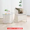 Conjunto Simple de Mesa y Sillas para Exteriores para Ocio en Patio Abierto o Jardín, Resistente al Agua y al Sol, Mesa Redonda de Aluminio con Mesa Cuadrada de Pizarra