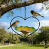 Bestseller de Novo Produto Transfronteiriço: Comedouro de Pássaros de Ferro - Comedouro de Pássaros Flor em Formato de Coração para Decoração de Jardim Externo Pendurado