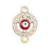 Versión Coreana Ojo de Diablo Patrón Gota de Aceite Pedrería Aleación Collar Pulsera Doble Colgante Joyería Accesorios DIY