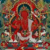 Tecido de algodão do Nepal pintura com pigmento mineral natural coração recursos financeiros Tianmu recursos financeiros grau mãe Thangka Buda 0,65m