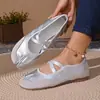 Zapatos Planos de Mujer Talla Grande Estilo Nuevo Escotados Zapatos Perezosos Primavera y Otoño Mary Janes Planos Mocasines Casuales Mujer