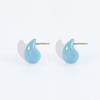 Pendientes navideños populares transfronterizos para mujer, pendientes retro de acero inoxidable burdeos con pegamento, pendientes de otoño e invierno, venta al por mayor.