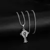 Colar Cruzado Croata Americano Masculino e Feminino Personalidade Retrô High Street Pingente de Cruz Nicho Senso de Alto Padrão Corrente de Lã
