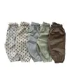 Calça Infantil Nova Estilo Coreano de Verão, Calça Jogger Fina Estampada Multicor, Calça de Ar Condicionado, Calça Casual Anti-Mosquito