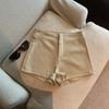 Toma Real de Shorts de Cintura Alta para Mujer, Estilo Retro, Corte Delgado, Rectos Casuales, Pantalones Versátiles