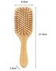 Peine de bambú para masajear de mano ahorrador de trabajo cabeza redonda dientes de bambú no dañan el cabello cabello largo de mujer peine de cojín de aire de goma para el hogar regalo