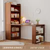 Escritorio de Computadora para Uso en Casa, Estantería Integrada Estilo Crema, Estación de Trabajo para Estudio y Escritura de Habitación de Estudiante, Escritorio de Esquina Blanco
