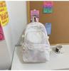 Mochila japonesa sencilla con teñido anudado para estudiantes de secundaria, de gran capacidad, estilo Harajuku coreano