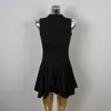 Vestido sin mangas plisado de estilo coreano Dongdaemun transfronterizo, nuevo estilo, elegante, sexy, estilo puro deseo, adelgazante, de cintura alta, que realza la figura