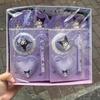 Sanrio Desenho Animado Menina Fofa Kuromi Bloco de Notas Conjunto de Papelaria com Caneta Material de Estudo