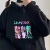 Sudadera con capucha huntrix Estampado de Anime Colorido Multicolor Corte Holgado Casual para Parejas Venta al por Mayor