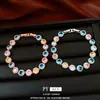 Pulseira com Fecho Redondo de Zircônia, Luxo Leve, Sensação de Alto Padrão, Pulseira Exquisita, Design de Nicho Versátil, Acessório de Mão Personalizado