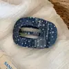 Pinza para el pelo de acetato floral estilo coreano para mujer, pinza de garra ovalada grande con un toque elegante, accesorio para el pelo