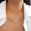 Collar con Forma de Y Estilo Resort Europeo y Americano, Acero Inoxidable Chapado en Oro de 18 Quilates, Moderna Cadena para Clavícula con Borla de Circonita y Perla