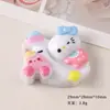 Acessórios de Resina Cartoon DIY para Joias Suporte Animal Gato Cola de Creme Grampo de Cabelo Capa de Celular Fivela de Sapato Chaveiro Pingente com