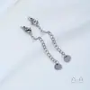 Acero de Titanio Antidesvanecimiento Superficie Lisa Forma de Corazón Estrella de Cinco Puntas Ovalada Gota de Agua Cierre de Langosta Cadena de Extensión Accesorios de Joyería Hechos a Mano para Bricolaje