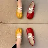 Zapatos Mary Jane de Punta Dividida para Mujer 2026 Verano Nuevos Talla Grande Planos Zapatos de Ballet Slip-On Zapatos de Punta de Cerdo
