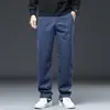 Jeans de pierna ancha estilo americano para hombre, pantalones largos de verano ultradelgados de ajuste holgado talla grande, pantalones casuales de pierna recta de Tencel