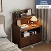 Mesita de Noche Simple Moderna Patas de Madera Maciza Gabinete de Almacenamiento Pequeño Simple para Dormitorio Uso en el Hogar 2026 Nuevo Modelo Estante de Almacenamiento de Mesita de Noche