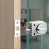 Cerradura para Puerta de Vidrio, Pestillo en Forma de U sin Taladro, Cerradura de Piso Semi-Circular de Acero Inoxidable para Puerta Doble de Oficina, Puerta Única, Cerradura de Baño