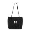 Bolso de Hombro Ins de Moda de Gran Capacidad Nuevo Estilo Coreano Bolso Tote Textil Suave con Lazo Bolso de Mano Combinable para Mujer