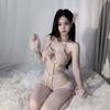 Ropa interior de bodega borracha sexy sexy pura quiero mostrar el pecho libre perla cuello colgante sirvienta tres calientes cadera uniforme traje