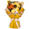 Ramo de Flores Tejidas a Mano con Hilo Producto Terminado Regalo para Empleados Girasol Flor Tejida Bestseller Transfronterizo Amazon Hilo