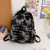 Mochila Estilo Harajuku Grafite Grande Capacidade Mochila Casual de Alta Qualidade Doce e Fofa Estudante Universitária Feminina Bolsa Escolar para Casal
