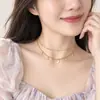 Joyería transfronteriza europea y americana de moda de estilo nacional para mujer Dunhuang accesorios versátiles cadena de cuentas de cobre de doble capa collar de estrella de luna